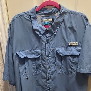 Magellan Outdoors Blue Casual Button Down Shirt